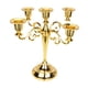 thumbnail image 4 of Candelabro portavelas, portavelas de pilar, portavelas de 5 brazos con velas largas, soporte para candelabros para de mesa dorado, 4 of 9