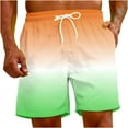 thumbnail image 5 of IYTR Mens Swim Shorts Elastic Waist Drawstring Summer Gradient Color Casual Shorts Beach Shorts with Pockets Lightweight Shorts Multicolor_A L, 5 of 7