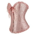 thumbnail image 3 of AWZXDE Sweetheart Neckline Corset with Ruffles and Bow Style Bustier Shapewear for Prom Parties Comfort Fit Light Pink,XS, 3 of 8