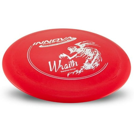 Wraith Disc Golf Driver (disc colors vary), The Innova Wraith is a long, fast, stable distance driver that performs predictably into the wind.  By