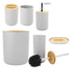 thumbnail image 5 of Juego De Baño De 6 Piezas Con Jabonera, Soporte Para Cepillo De Dientes, Taza De Enjuague, Botella De Loción, Escobilla De Baño, Práctico Juego De Inodoro Completo Hecho De PP, 5 of 7