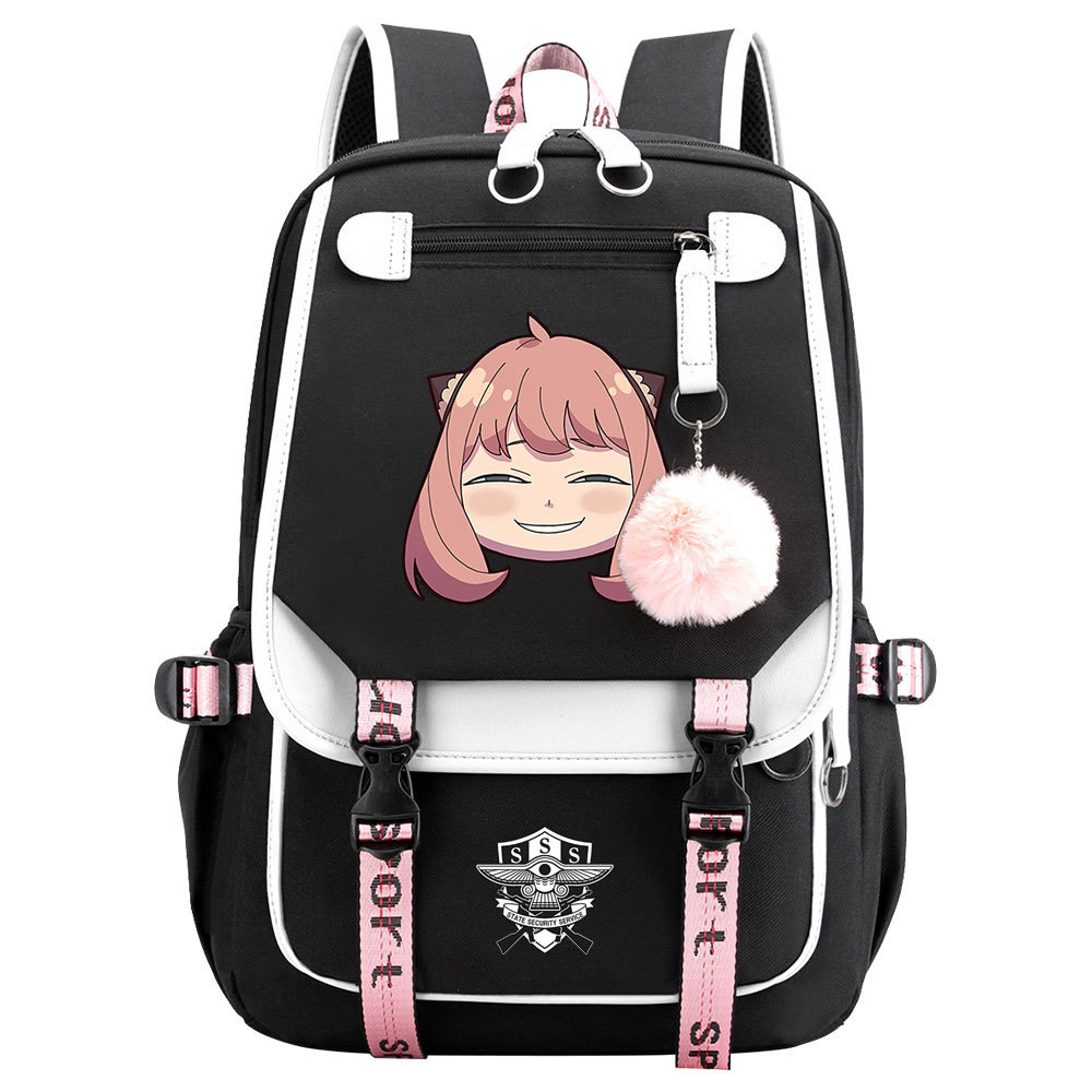 Bzdaisy Spy x Family Backpack Clamshell Design with Cute Accessories