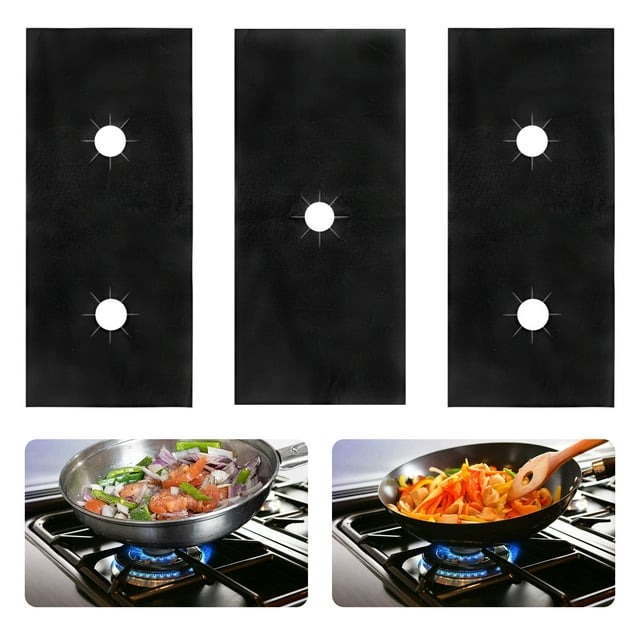JahyShow 3 Pcs Stove Protector for Gas Range Stove Top Burner Protectors Stove Covers for Gas