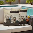 thumbnail image 4 of Texas Stars Vintage Outdoor Waterproof Pillow Covers, Bless OurHome Pots Country Wood Grain Decorative Square Throw Pillowcase Sofa Cushion Sham for Patio/Couch/Chair, 26"x26" 2 Pack, 4 of 8