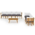 thumbnail image 2 of vidaXL 8 Piece Patio Lounge Set with Cushions Solid Acacia Wood, 2 of 11