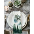 thumbnail image 3 of nqOlkjepod Ink Green Forest Cloth Napkins Set of 8 Reusable Dinner Napkins, Watercolor Modern Mountain Cocktail Napkin Washable Table Napkins for Wedding/Holiday Party/Baby Shower 20"x20", 3 of 8