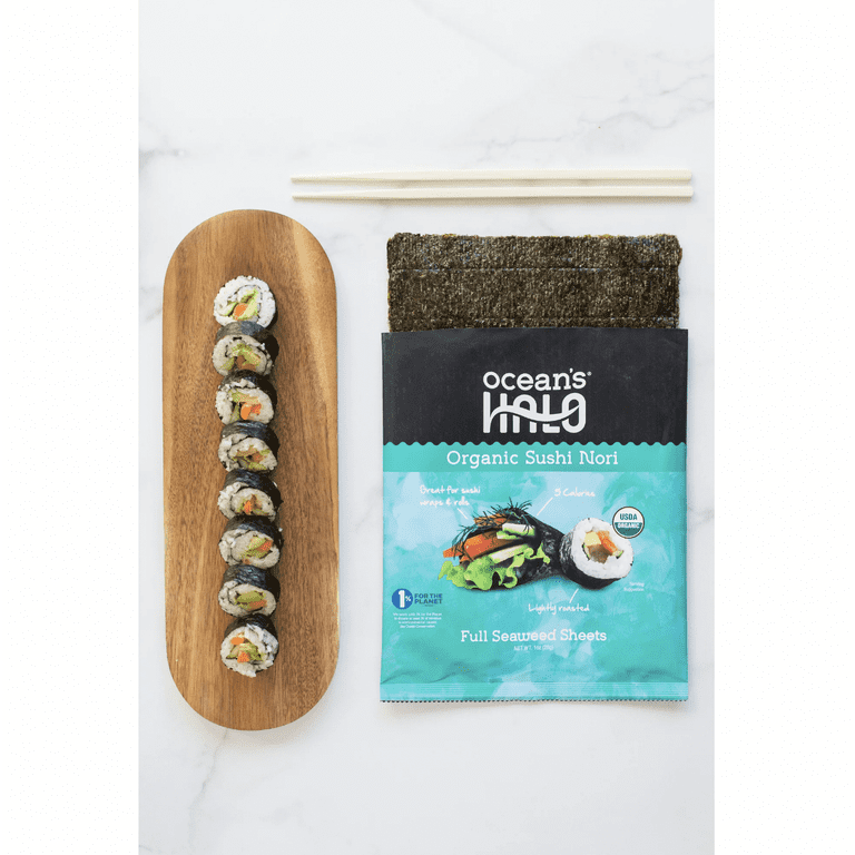Ocean's Halo, Sushi Nori Seaweed, Organic, Vegan, Non-GMO, Perfect