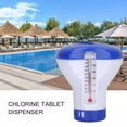 thumbnail image 4 of Dispensador flotante de productos químicos de cloro y bromo para piscinas pequeñas de 5 in de diámetro con termómetro de 120 °F, suministro de productos químicos ajustable, 4 of 5