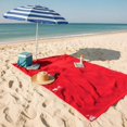 thumbnail image 3 of Cotton Beach Towels Set of 2, Oversized Terry Velour, Red, 3 of 5