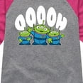 thumbnail image 3 of Toy Story - Three Aliens - Toddler And Youth Girls Raglan Graphic T-Shirt, 3 of 5
