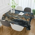 thumbnail image 5 of Coolnut Winter Landscape Rectangle Tablecloth Waterproof Polyester Table Clothative Stain Resistant & Wrinkle Resistant Washable Table Cover for Dining Table/Party/Camping 60x120 Inch Decor Gift, 5 of 7