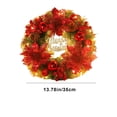 thumbnail image 3 of KOYPTL Christmas Wreath Pendant Rattan for Front Door Christmas Tree Fireplace,15.7" Pre-lit Wreath with Light and Colorfull Accessories for Hanging Ornament Store Scene Christmas Decoration Supplies, 3 of 6