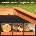 thumbnail image 6 of FUNTOK Large Outdoor Wood Sandbox 85'' × 85'' × 9'' Octagon Wooden Sand Box for Kids with Cover, Ideal for Children Aged 2-6 for Lawn Garden Backyard Beach, 6 of 7