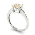 thumbnail image 2 of 1.5 ct Cushion Cut Natural Morganite Solitaire 14K White Gold Womens Engagement Ring, 2 of 5