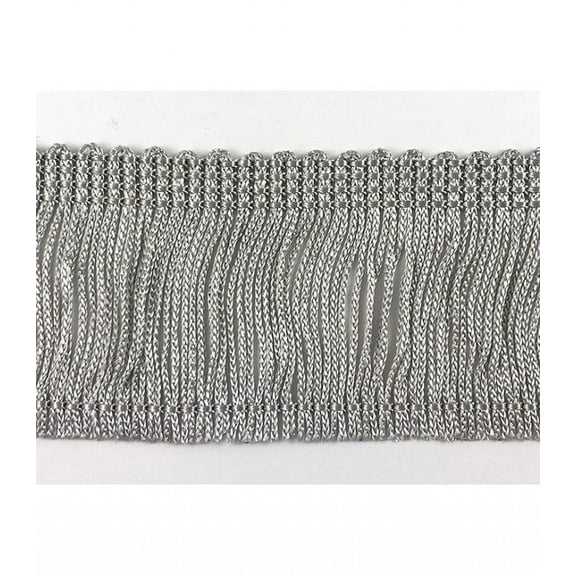 Trimplace Gray 2" Rayon Chainette Fringe - 9 Yards