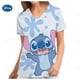 thumbnail image 3 of Disney-Uniforme de enfermera Stitch para mujer, blusa de clínica, Tops de manga corta, Uniforme de Enfermería de trabajo, blusa de cuidado de bolsillo, Uniforme de trabajadores, 3 of 4