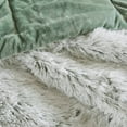 thumbnail image 4 of 2 PCS Twin/Twin XL Shaggy Faux Fur Comforter Mini Set Green/White, 4 of 10