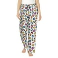 thumbnail image 2 of Goofa Colorful Numbers Printed Soft Pajama Pants for Women, Wide Leg Comfy Casual Lounge Yoga Pants-X-Large, 2 of 9