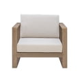 thumbnail image 3 of Afuera Living Modern Wood Outdoor Chair with Cushions in Natural, 3 of 13