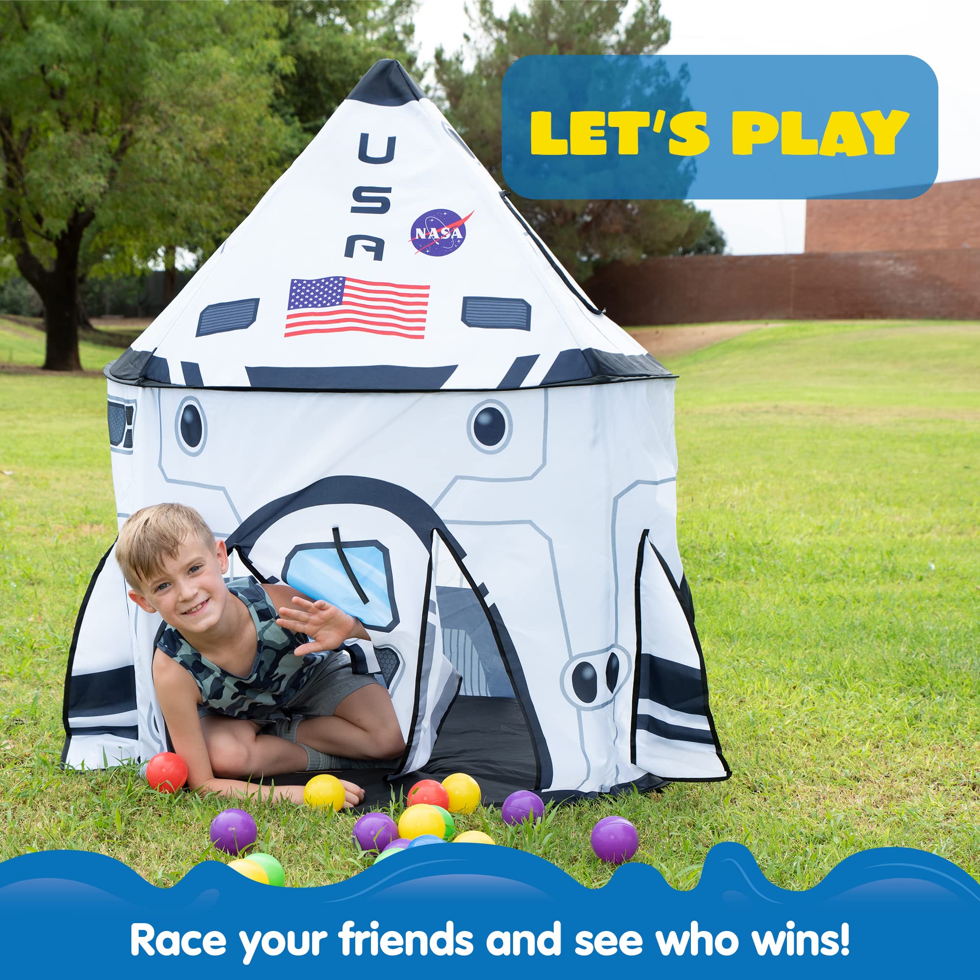 Joyfy Rocket Ship Pop-Up Play Tent photo 3