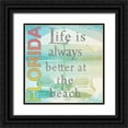 thumbnail image 1 of Wolk, Lisa 15x15 Black Ornate Wood Framed with Double Matting Museum Art Print Titled - Life is Always Better, 1 of 4