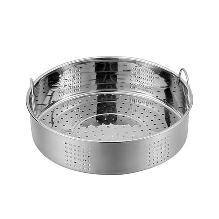 

25cm Food Steamer Basket Practical Stainless Steel Handles Steamer Thicken Bun Steamer Grid for Home Kitchen Restaurant (Silver)
