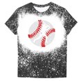 thumbnail image 3 of QQAMB Womens Tops Short Sleeve Crewneck Baseball Graphic Printed Casual Tee T Shirt Summer Fashion Blouse Black M, 3 of 4