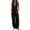 Black, variant on Women's Boho Rompers Sleeveless Deep V Neck Tunic Jumpsuit Casual Loose Trendy Beach Vacation Overalls With Pockets