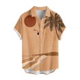 thumbnail image 1 of Camisas Hombre Camisa de manga corta con estampado digital 3d de ocio de tendencia de moda de playa de turismo de vacaciones de verano para hombres (Orange, M), 1 of 4