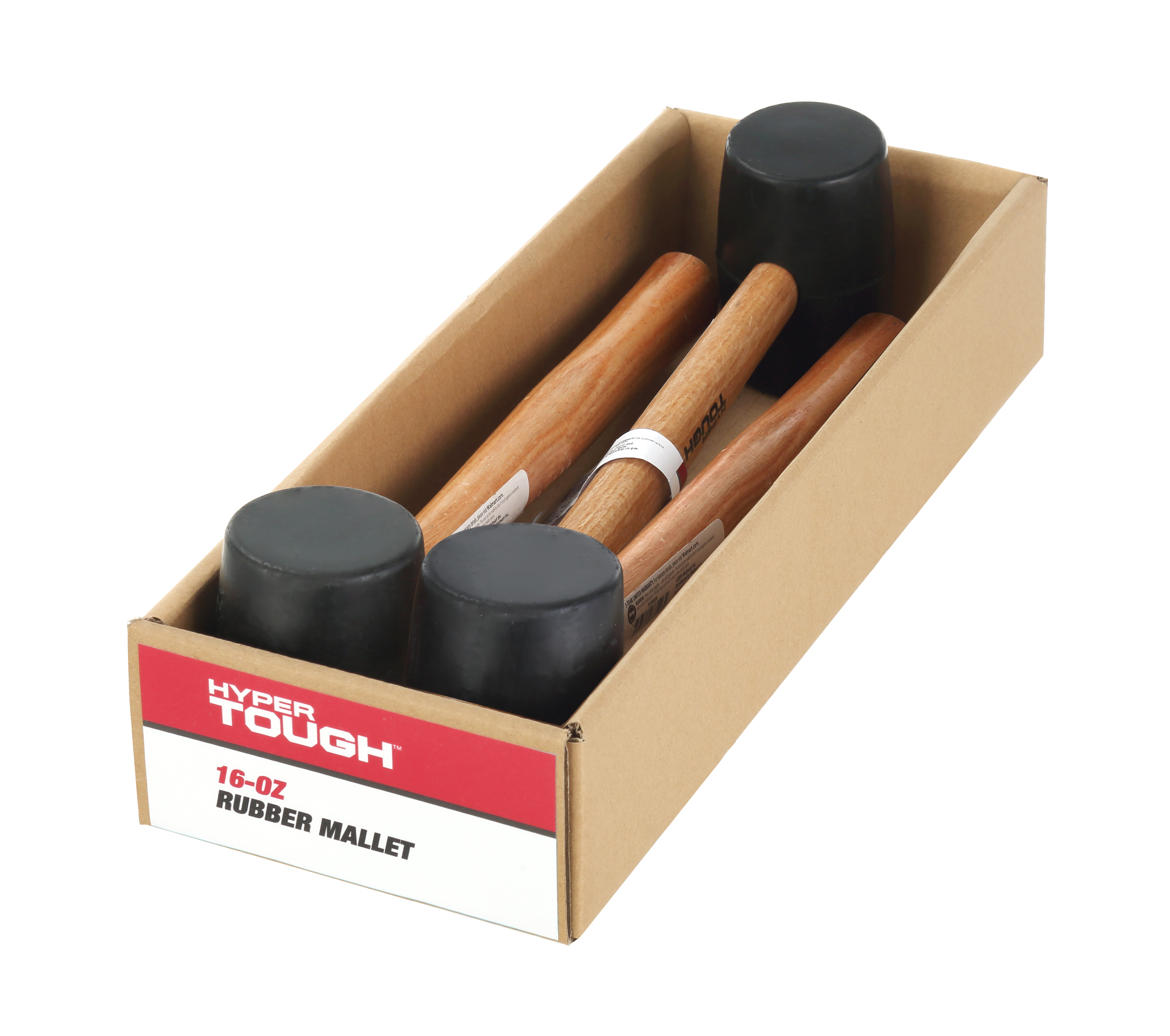 Mazo de goma Hyper Tough de 16 onzas con mango de madera TH70020A 2