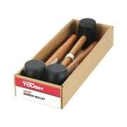 (3 pack) Hyper Tough 16 Ounce Rubber Mallet with Wood Handle TH70020A