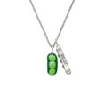 thumbnail image 2 of Delight Jewelry Fimo Clay Three Peas in a Pod Silvertone Best Friends Forever Bar Charm Necklace, 23", 2 of 4
