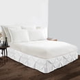 thumbnail image 1 of BedDecor Pinch Pleated Skirt 21 Inches White/California King Egyptian Cotton Base Valance Sheet, 1 of 4