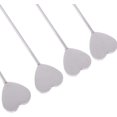 thumbnail image 3 of Plata 16cm 4 Piezas Agitador de Cóctel de Acero Inoxidable Agitador Agitador de Cóctel Agitador de Barra de Bebidas y Cuchara de Cóctel Agitador de Café de Acero Inoxidable con Corazón de Paleta Plata, 3 of 5