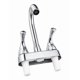thumbnail image 2 of Mezcladora de Lavabo Plástico Cromado Cuello de Ganso Alto 25cm 2 Manijas Palanca 4 Pulgadas Ideal para Vessel Presión Baja Maxims, 2 of 5