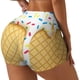 thumbnail image 1 of Fotbe White Ice Cream Shorts Sin Costuras – Shorts Deportivos de Cintura Alta para Mujer, Elásticos para Gimnasio, Yoga, Running o Ciclismo-Medium, 1 of 8