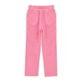 thumbnail image 6 of Mercatoo Girls Boys 2 Piece Tracksui𝐭 Wide Leg Sweatpants & Hooded Sweatshirt Elastic Waist Baggy Straight Leg Pants Athletic Outfits, 6 of 7
