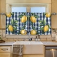 thumbnail image 2 of Yayeee Kitchen Curtains Tier Set of 2 Light Filtering 57"x24" Over Sink Window Panels, Cartoon Beige Lemon, 2 of 7