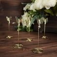 thumbnail image 2 of Efavormart 5 Pack | Gold Metal 5" Butterfly Card Holder Stands, Table Number Stands, Wedding Table Menu Clips, 2 of 11