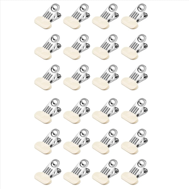 Paquete de 24 Clips para Bolsas de Chips para Almacenamiento de Alimentos, Clips para Alimentos, Pan, Clips para Chips de Acero Inoxidable, Clips para Cocina y Oficina