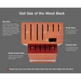 thumbnail image 6 of WELLSTAR Natural Wood Knife Holder Without Knives，14 Slot Knife Storage, 6 of 8
