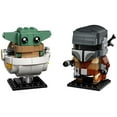 thumbnail image 4 of LEGO BrickHeadz Star Wars The Mandalorian & The Child 75317 'Baby Yoda' Building Toy, Collectible Model Figures Set, Gift Idea, 4 of 8