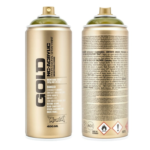 Montana Cans Gold Spray Paint, 400Ml, Transparent, Olive Green