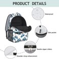 thumbnail image 4 of Police and Checkered White Pattern Backpack for School, Cute School Bag with Adjustable Shoulder Straps and Padded Back, 15.3"x11"x6.7", 4 of 5