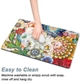 thumbnail image 6 of Coffee Mat, 16"x24" Flower Theme Coffee Bar Mat for Coffee Station Accessories and Organizer, Absorbent Dish Drying for Kitchen Counter, Cute Mandala Floral Coffee Bar Decor Coffee Machine Mat, 6 of 6