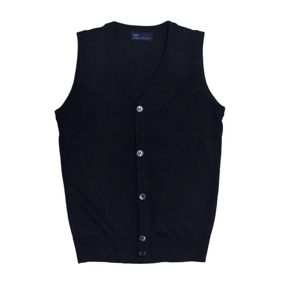 Blue Ocean Boys Sleeveless Cardigan Sweater Vest (sv-200 Boys)