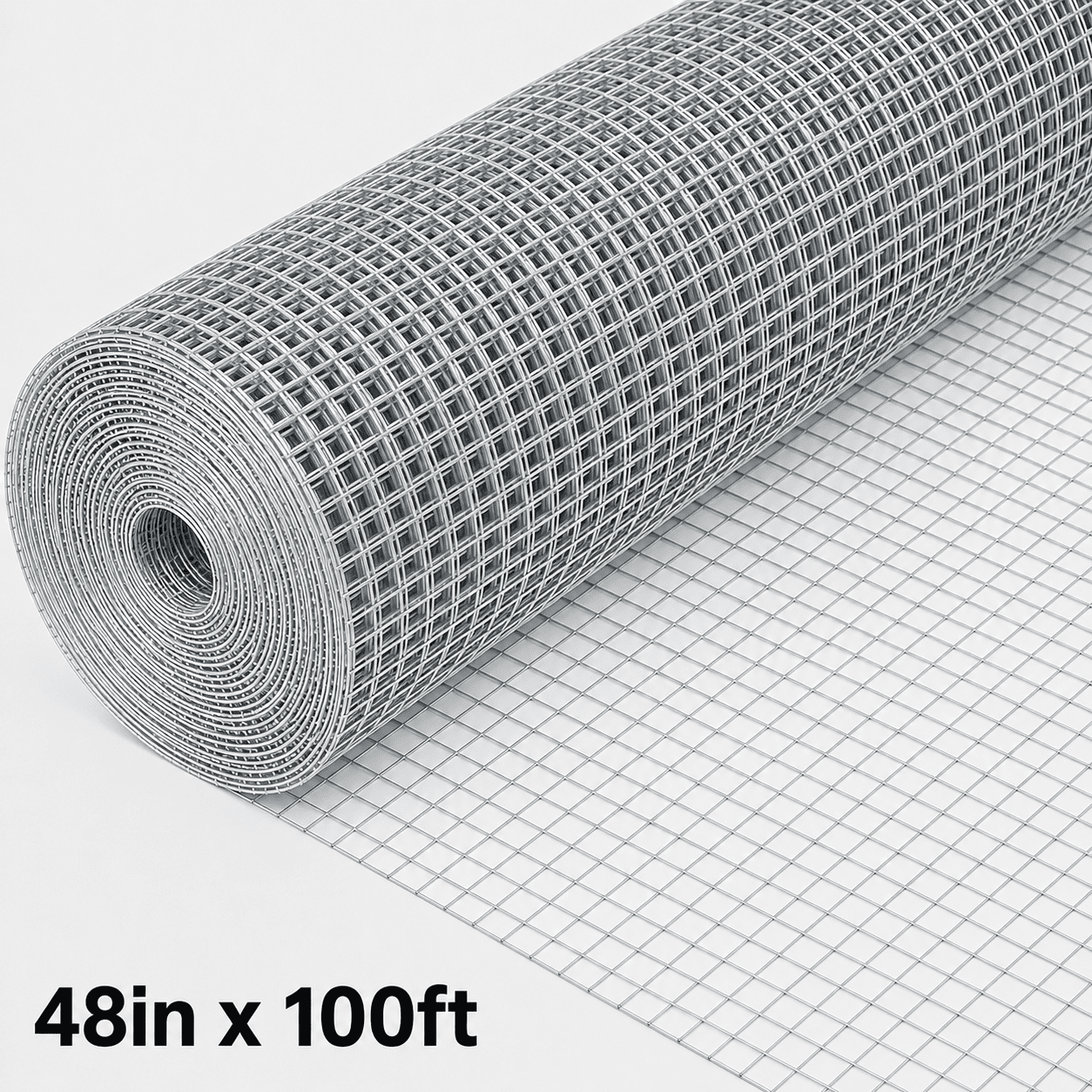 Yeslife 48 in. x 100 ft. Hardware Cloth, 1/2 in. Mesh Galvanized Wire Fence Roll, Chicken Wire for Chicken Coops, Rabbit Cages and Gardens