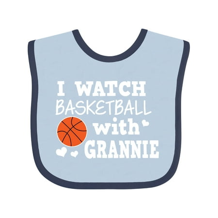 

Inktastic I Watch Basketball with Grannie Gift Baby Boy Bib