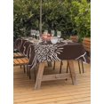 thumbnail image 3 of Outdoor Tablecloths with Umbrella Hole & Zipper, Brown Flowers 54x80 Inch Tablecloth Rectangle, Spring Floral Botanical Modern Art Waterproof Table Cloth, Patio/Pool/Picnic Table Covers, 3 of 8