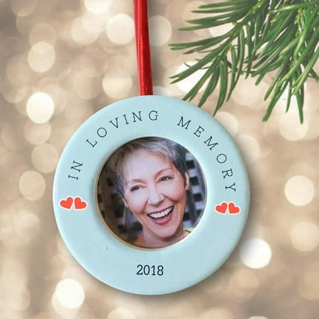 Loving Memory Christmas Ornaments - Memorial Christmas Ornament – Dated 2018 In Loving Memory Keepsake Ornament with Easel Back